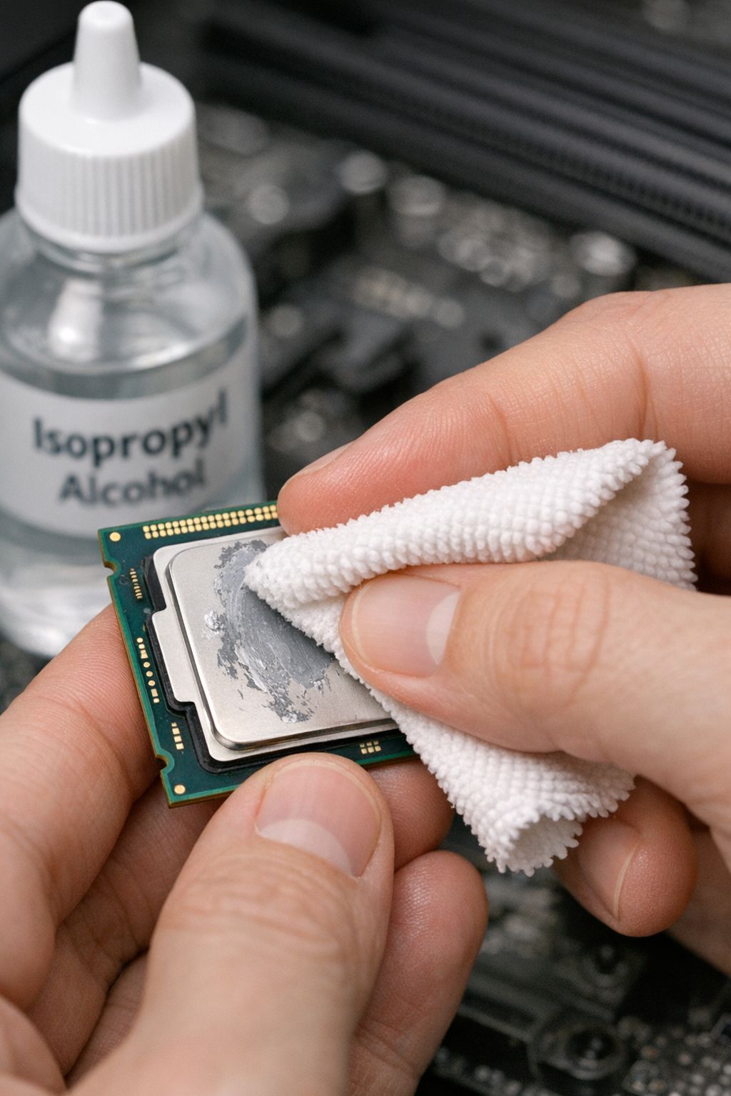 Cleaning CPU with isopropyl alcohol
