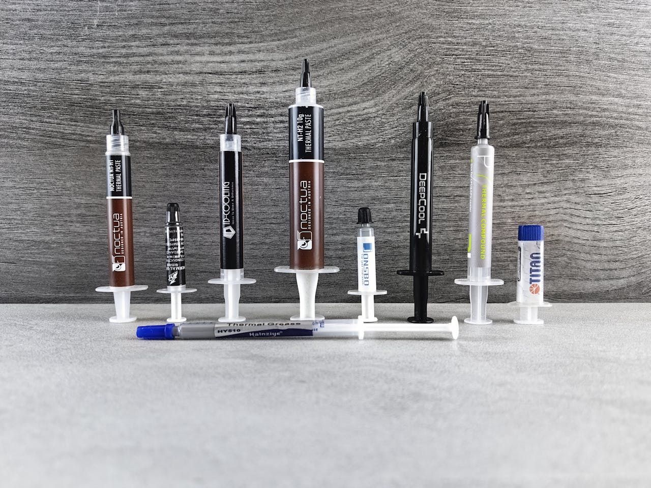 Various thermal paste tubes